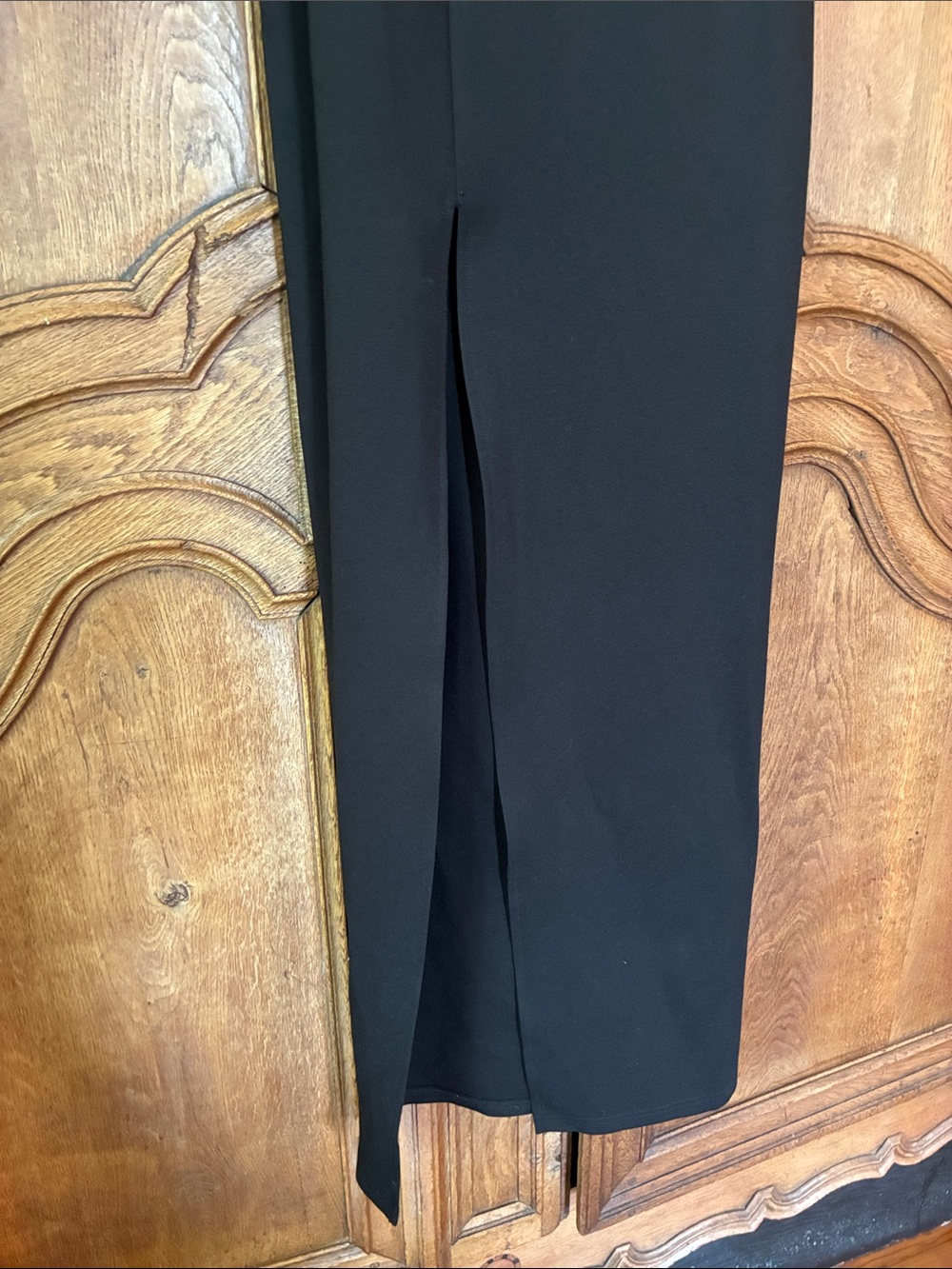 Superdown Revolve Strapless Black Maxi Dress with Front Slit - Picture 4 of 11